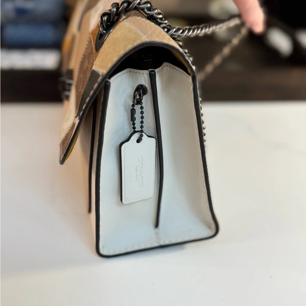 Coach Patchwork Parker Shoulder Bag - Tan and Cream - Picture 10 of 15